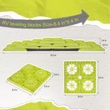 COMFACO RV Leveling Blocks Heavy Duty for Leveling Single and Dual Wheelsand Jacks 8.4 x 8.4 Inch (Pack of 10)
