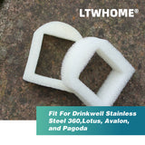 LTWHOME Replacement Foam Filter Fit for Drinkwell Stainless Steel 360, Lotus, Avalon, and Pagoda (Pack of 12)