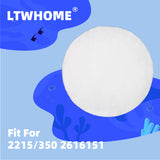 LTWHOME Value Pack of Carbon Filter, Coarse Filter and Fine Filter Pads Set Suitable for Classic 2215/350 2616151 (Pack of 24)