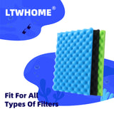 LTWHOME Fish Pond Foam Filter Sponge Set 17Inch X 11Inch Media (Pack of 1 Set)