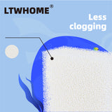 LTWHOME Foam Filter Pads Suitable for Fluval FX4 / FX5 / FX6 (Pack of 12)