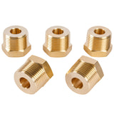 LTWFITTING Brass Pipe Hex Bushing Reducer Fittings 3/4 Inch Male x 1/4 Inch Female NPT Fuel(Pack of 5)
