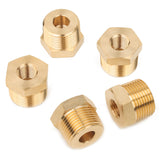LTWFITTING Brass Pipe Hex Bushing Reducer Fittings 3/4 Inch Male x 1/4 Inch Female NPT Fuel(Pack of 5)