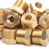 LTWFITTING Brass Pipe Hex Bushing Reducer Fittings 3/4 Inch Male x 1/4 Inch Female NPT Fuel(Pack of 100)