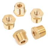 LTWFITTING Brass Pipe Hex Bushing Reducer Fittings 1/2 Inch Male x 1/8 Inch Female NPT(Pack of 5)