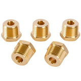LTWFITTING Brass Pipe Hex Bushing Reducer Fittings 1/2 Inch Male x 1/4 Inch Female NPT(Pack of 5)