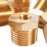 LTWFITTING Brass Pipe Hex Bushing Reducer Fittings 1/2 Inch Male x 1/4 Inch Female NPT(Pack of 150)