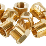 LTWFITTING Brass Pipe Hex Bushing Reducer Fittings 1/2 Inch Male x 3/8 Inch Female NPT(Pack of 25)