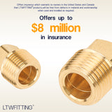LTWFITTING Brass Pipe Square Head Plug Fittings 3/8 Inch Male NPT Air Fuel Water Boat(Pack of 300)