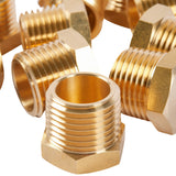 LTWFITTING Brass Pipe Hex Head Plug Fittings 1/2-Inch Male NPT Air Fuel Water Boat(Pack of 200)