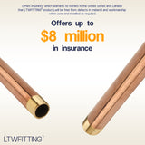 LTWFITTING Red Brass Pipe Fitting, Nipple, 3/4 Inch NPT Male X 10 Inch Length (Pack of 1)