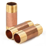 LTWFITTING Brass Pipe 3-1/2 Inch Long Nipples Fitting 1 Inch Male NPT Air Water(Pack of 3)