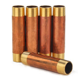 LTWFITTING Brass Pipe 5-1/2 Inch Long Nipple Fitting 1 Inch Male NPT Air Water(Pack of 5)