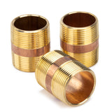 LTWFITTING Brass Pipe 2 Inch Long Nipples Fitting 1-1/4 Inch Male NPT Air Water(Pack of 3)