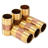 LTWFITTING Brass Pipe 3 Inch Long Nipple Fitting 1-1/4 Inch Male NPT Air Water(Pack of 6)
