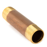 LTWFITTING Brass Pipe 6 Inch Long Nipple Fitting 1-1/4 Inch Male NPT Air Water(Pack of 1)