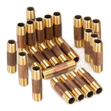 LTWFITTING Brass Pipe 1-1/2 Long Nipple Fitting 1/8 Male NPT Air Water(Pack of 25)