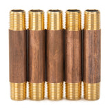 LTWFITTING Brass Pipe 2 Inch Long Nipple Fitting 1/8 Male NPT Air Water(Pack of 5)