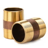 LTWFITTING Brass Pipe 2-1/2 Inch Long Nipples Fitting 1-1/2 Inch Male NPT Air Water(Pack of 2)