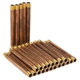 LTWFITTING Brass Pipe 4-1/2 Long Nipple Fitting 1/8 Male NPT Air Water(Pack of 25)
