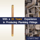 LTWFITTING Brass Pipe 8 Inch Long Nipple Fitting 1/4 Inch Male NPT Air Water(Pack of 3)