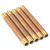 LTWFITTING Brass Pipe 5 Inch Long Nipple Fitting 1/4 Inch Male NPT Air Water(Pack of 5)