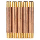 LTWFITTING Brass Pipe 4-1/2 Inch Long Nipple Fitting 3/8 Inch Male NPT Air Water(Pack of 5)