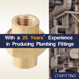 LTWFITTING 1/4-Inch NPT 3 Piece Union Coupling Brass Pipe Fitting(Pack of 5)