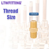 LTWFITTING Assortment Kit 1/8" 1/4" 3/8" 1/2" 3/4" NPT Male Brass Pipe Hex Nipple Set (Pack of 32)