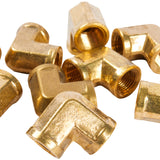LTWFITTING Brass Pipe Fitting Female 90 Deg 1/8-Inch NPT Elbow Fuel Air(Pack of 25)