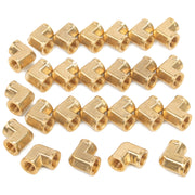 LTWFITTING Brass Pipe Fitting Female 90 Deg 1/4-Inch NPT Elbow Fuel Air(Pack of 25)