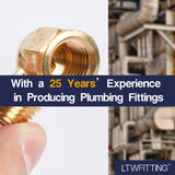 LTWFITTING Brass Pipe 90 Deg 1/4-Inch NPT Street Elbow Forged Fitting Fuel Air Boat(Pack of 20)