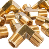 LTWFITTING Brass Pipe Male 90 Deg Elbow Fitting 1/4-Inch NPT Water Fuel(Pack of 25)