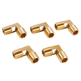 LTWFITTING Brass Pipe Male 90 Deg Elbow Fitting 3/8-Inch NPT Water Fuel(Pack of 5)