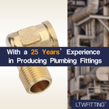 LTWFITTING Assortment Kit 1/8" 1/4" 3/8" 1/2" 3/4" NPT Brass Pipe Street Elbow Set (Pack of 16)