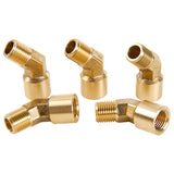 LTWFITTINGBrass Pipe 45 Deg 3/8 Inch NPT Street Elbow Forged Fitting Fuel Air Boat(Pack of 5)