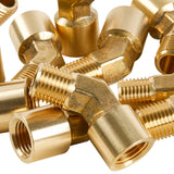 LTWFITTING Brass Pipe 45 Deg 1/4 Inch NPT Street Elbow Forged Fitting Fuel Air Boat(Pack of 20)