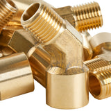 LTWFITTING Brass Pipe 45 Deg 1/4 Inch NPT Street Elbow Forged Fitting Fuel Air Boat(Pack of 250)