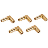 LTWFITTING 90 Degree Elbow Brass Barb Fitting 5/16 ID Hose x 1/8-Inch Male NPT Air(Pack of 5)