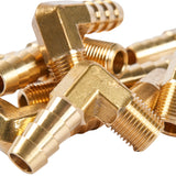LTWFITTING 90 Degree Elbow Brass Barb Fitting 5/16 ID Hose x 1/8-Inch Male NPT Air(Pack of 400)