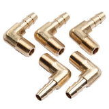 LTWFITTING 90 Degree Elbow Brass Barb Fitting 1/4 ID Hose x 1/8-Inch Male NPT Air(Pack of 5)