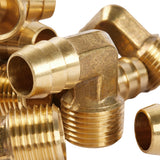 LTWFITTING 90 Degree Elbow Brass Barb Fitting 5/8 ID Hose x 1/2-Inch Male NPT Fuel Boat Air(Pack of 100)