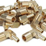 LTWFITTING 5/16 ID Hose x 3/8-Inch Male NPT 90 Degree Elbow Brass Barb Fitting (Pack of 50)