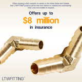 LTWFITTING LTWFITTING 90 Deg Elbow Brass Barb Fitting 5/16 inch x5/16 Hose ID Air/Water/Fuel/Oil/Inert Gases (Pack of 25)
