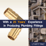 LTWFITTING LTWFITTING 90 Deg Elbow Brass Barb Fitting1/2 Hose ID x 1/2 inch Hose ID Air/Water/Fuel/Oil/Inert Gases (Pack of 25)