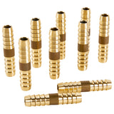 LTWFITTING Brass Barb Splicer Mender 5/16 inch ID Hose Fitting Air Water Fuel Hose Joiner(Pack of 10)