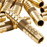 LTWFITTING Brass Barb Splicer Mender 5/16 inch ID Hose Fitting Air Water Fuel Hose Joiner(Pack of 50)