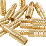 LTWFITTING Brass Barb Hose Reducing Splicer Mender 1/4 inch ID Hose x 3/8 inch ID Hose Fitting Air Water Fuel Boat(Pack of 50)