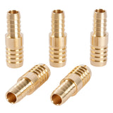 LTWFITTING Brass Barb Hose Reducing Splicer Mender 3/8 inch ID Hose x 1/2 inch ID Hose Fitting Air Water Fuel Boat(Pack of 5)