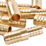 LTWFITTING Brass Barb Hose Reducing Splicer Mender 3/8 inch ID Hose x 1/2 inch ID Hose Fitting Air Water Fuel Boat(Pack of 400)